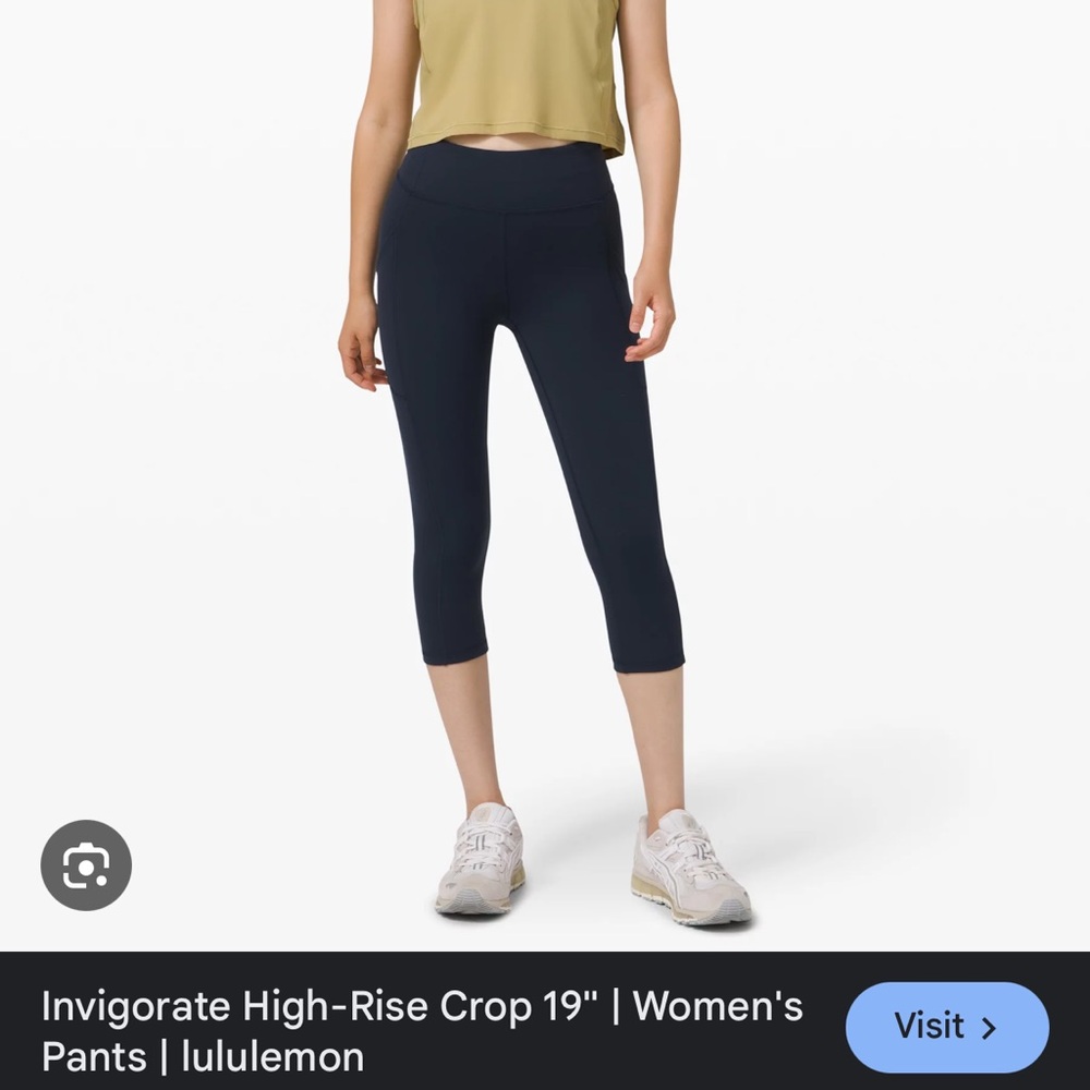 Lululemon Invigorator High Rise Crop - 19 inch inseam. Size 4